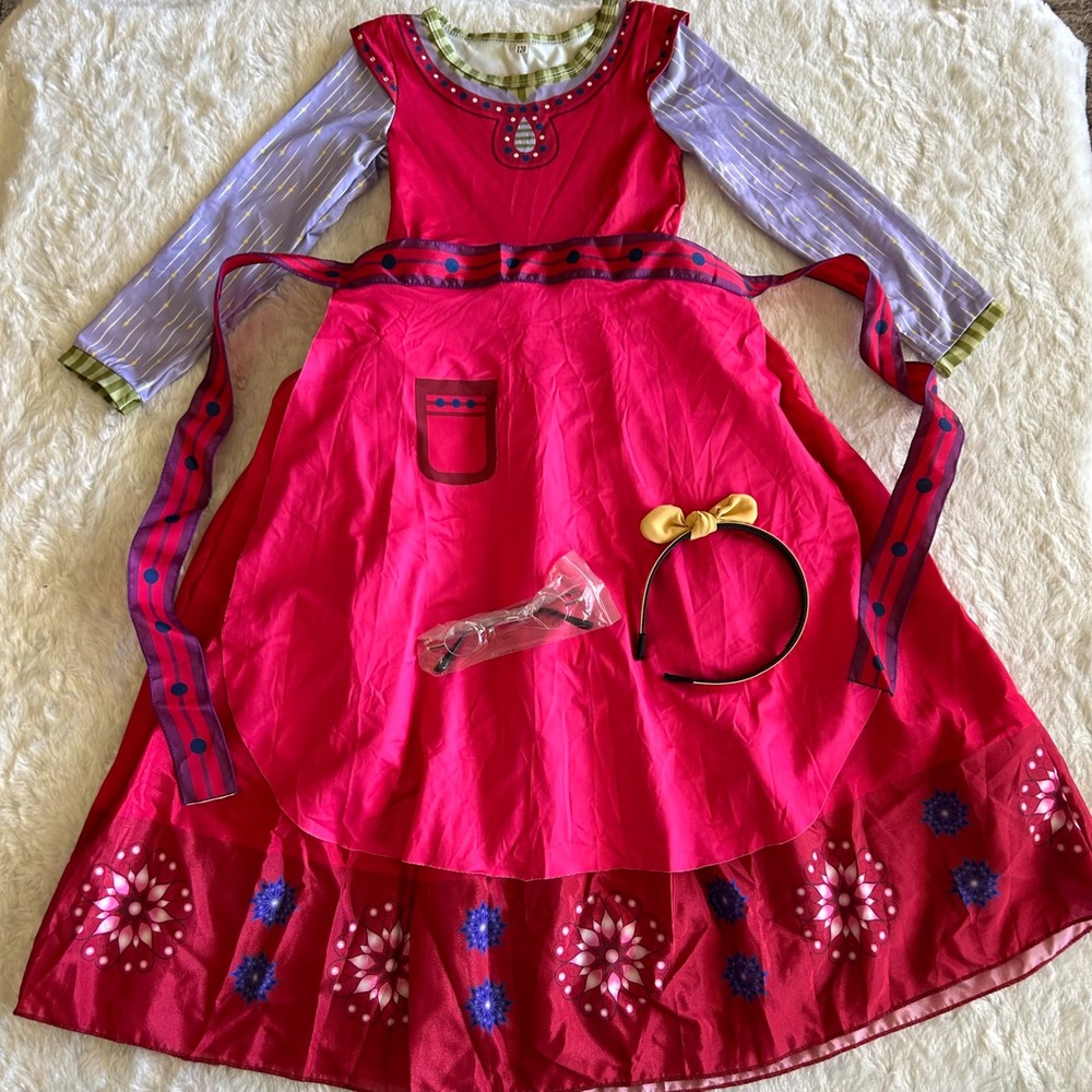 Disney WISH Dahlia Princess Dress Size 6 Pink Cosplay Halloween Costume Set